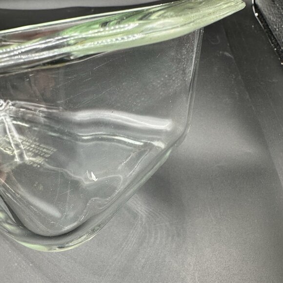 PYREX Heavy Clear Glass Loaf Pan 1 1/2 Quart Baking Dish Made in USA Vintage - Picture 14 of 14